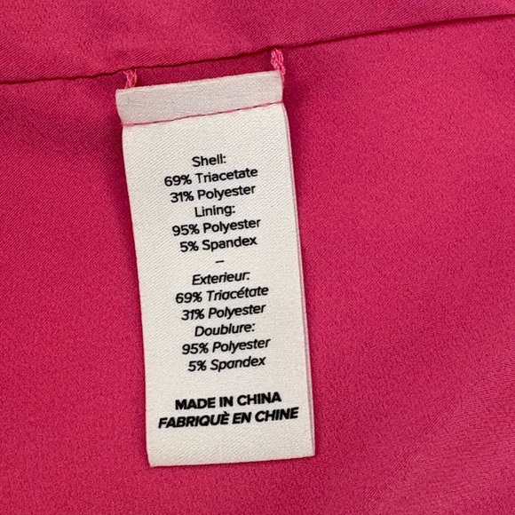 cinq a sept Vibrant Hot Pink Double-Breasted Blazer size 6 ruched sleeves - Picture 11 of 12